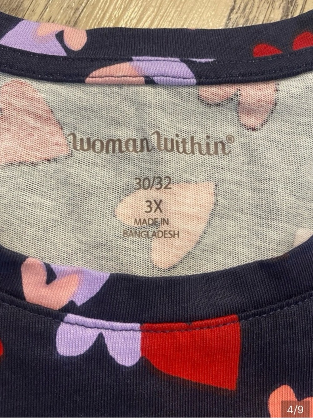 Woman Within Bundle (4) S/S T-Shirts 3X 30/32 - Picture 8 of 9